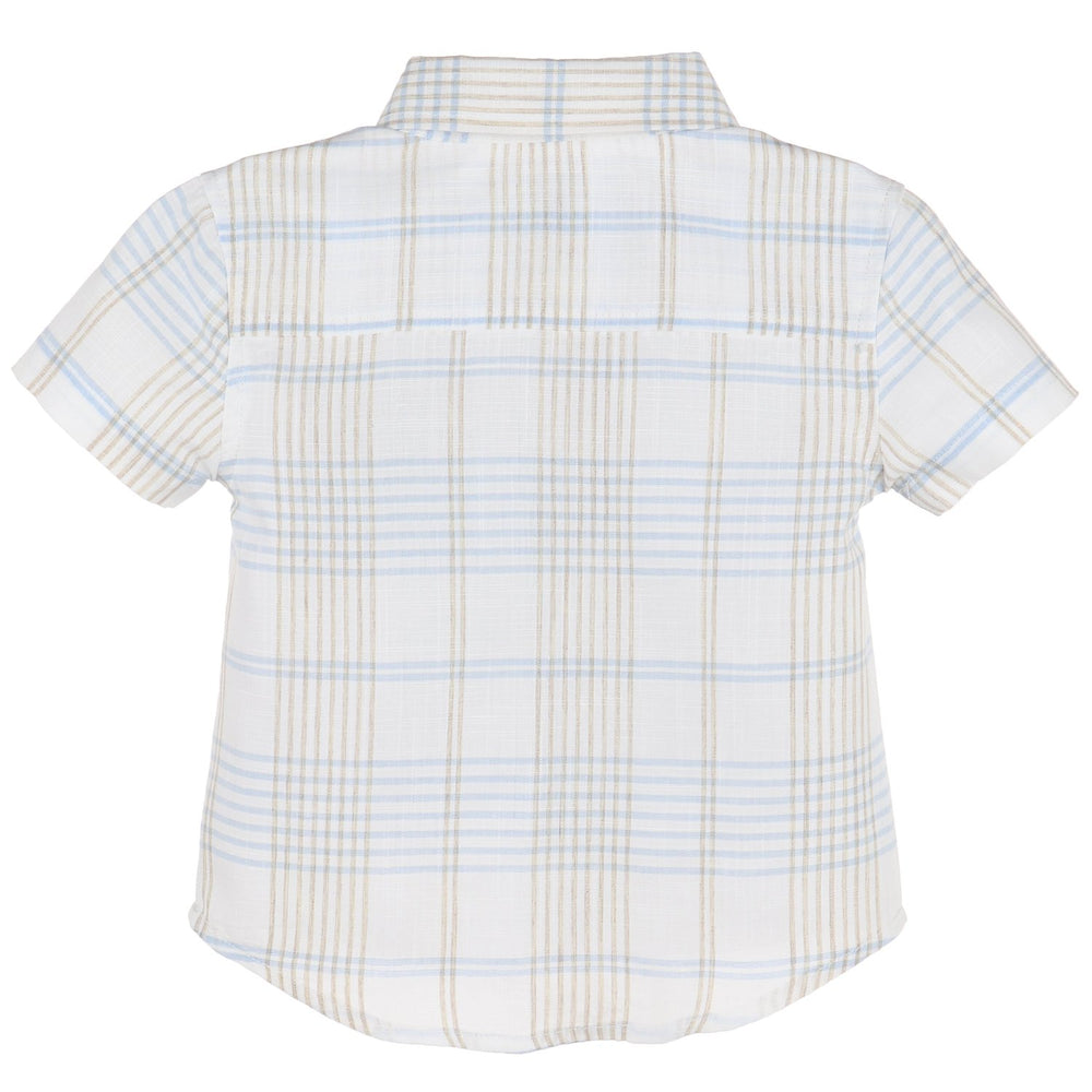 Boys Blue Plaid Shirt