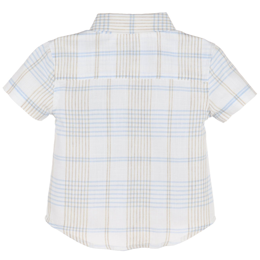 Boys Blue Plaid Shirt