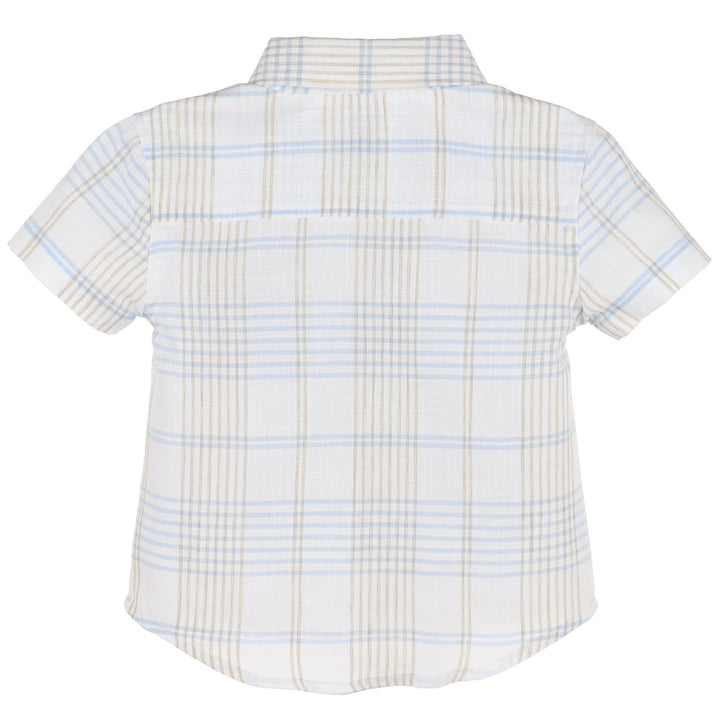 Boys Blue Plaid Shirt