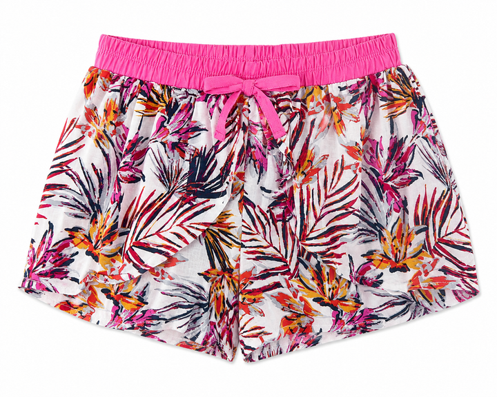 Hot Pink Hibiscus Floral Shorts