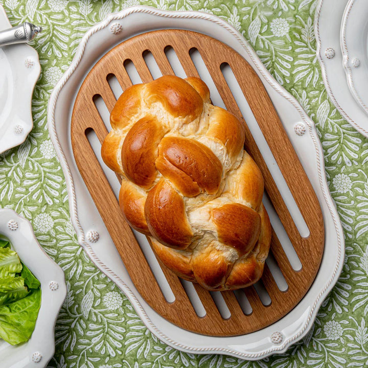 Berry &amp; Thread Challah Board - Whitewash
