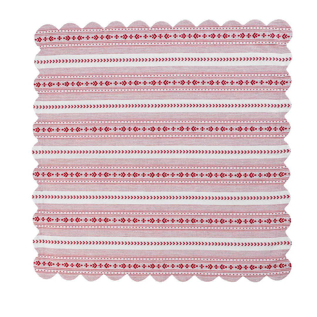 Villa Stripe Napkin Set/4 - Red