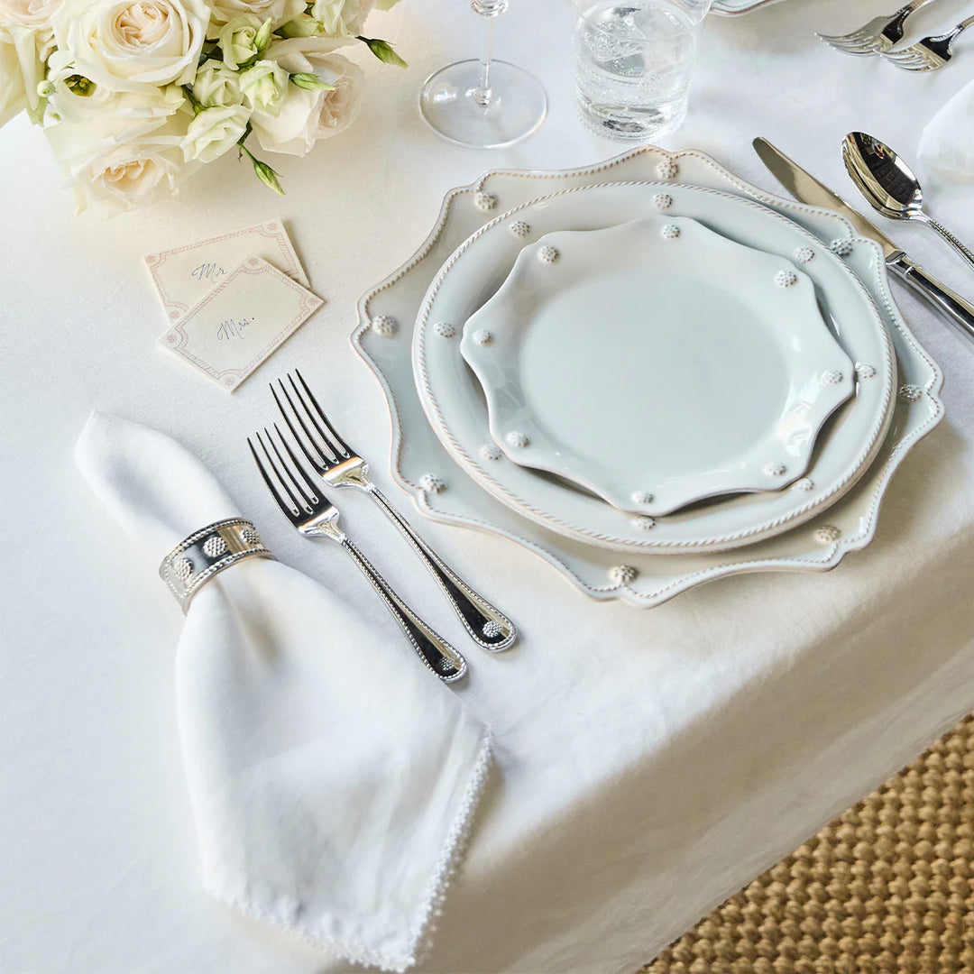 Berry Scallop Napkin Set/4 - White