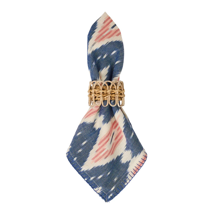 Ikat Napkin Set/4 - Blue/Pink