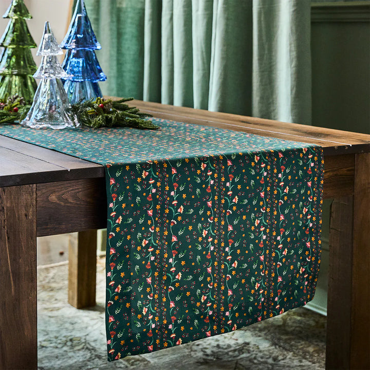 Klara Floral 18" x 90" Runner - Evergreen