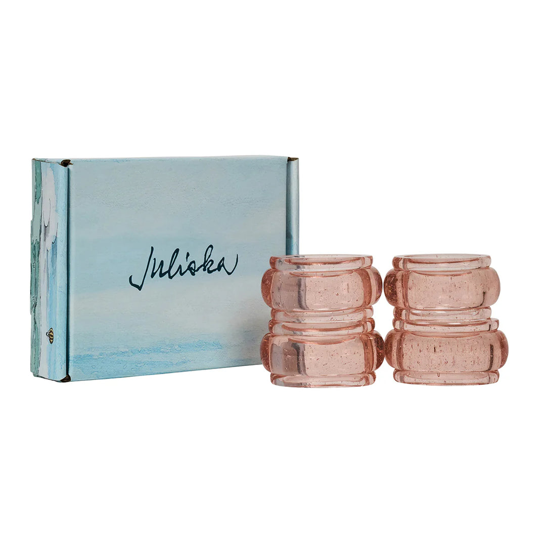 Provence Napkin Ring Set/4 - Blush
