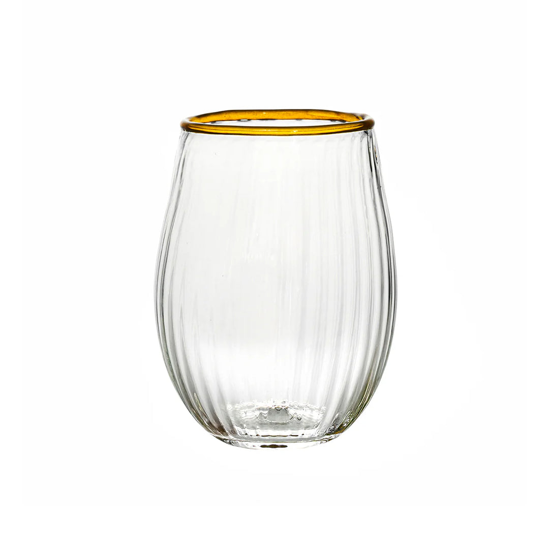 Nell Stemless Wine Glass Assorted Set/4 - Multi