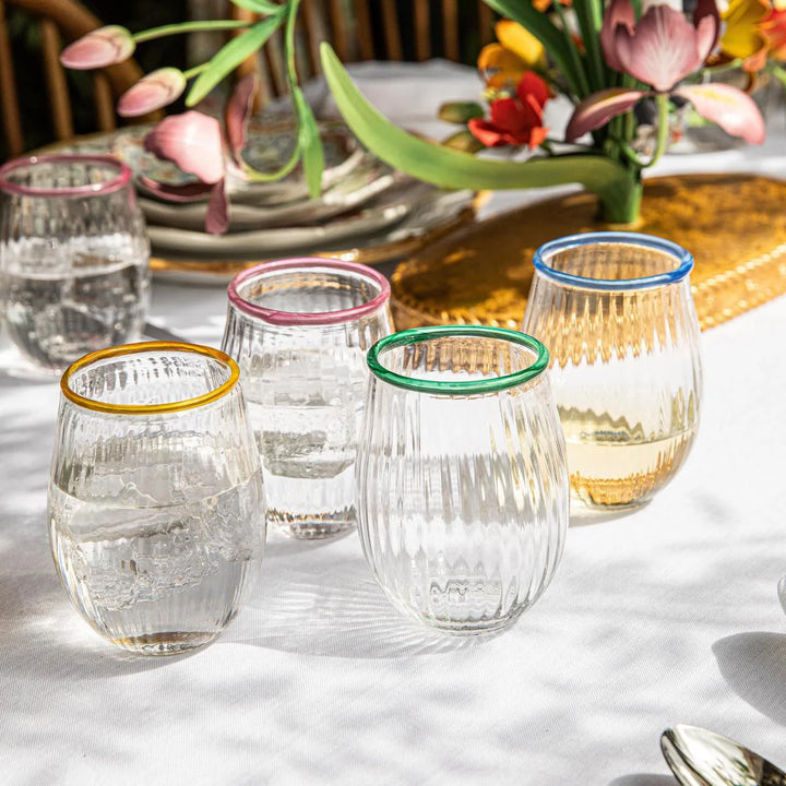 Nell Stemless Wine Glass - Watercress