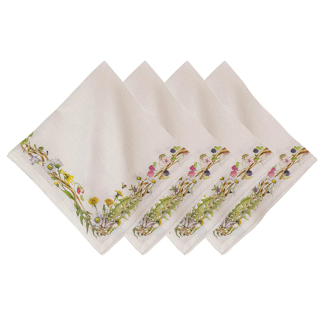 Meadow Walk Linen Napkin Set/4 - Multi