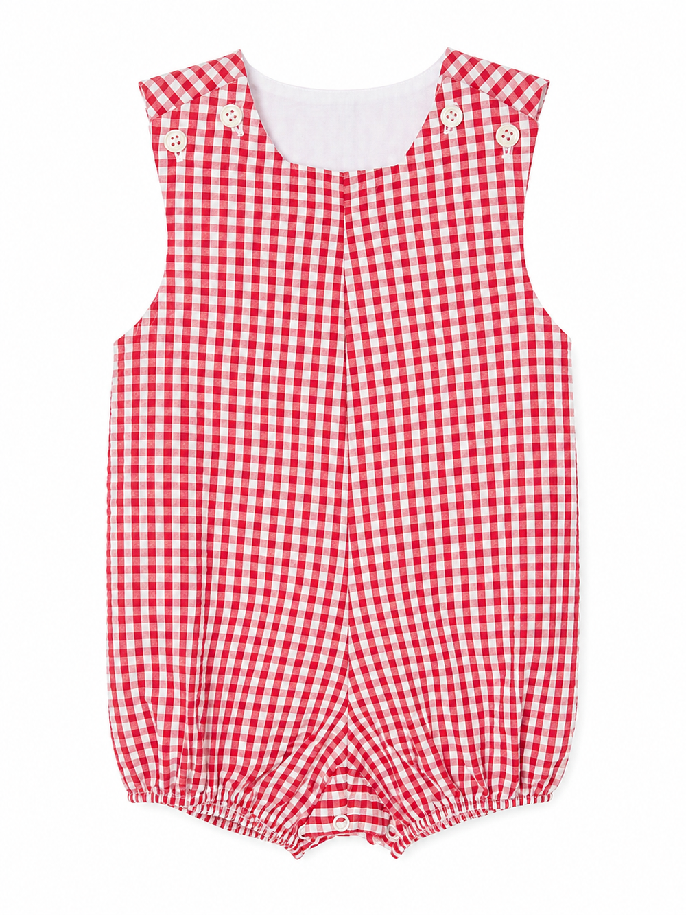 Red Check Seersucker Short Bubble