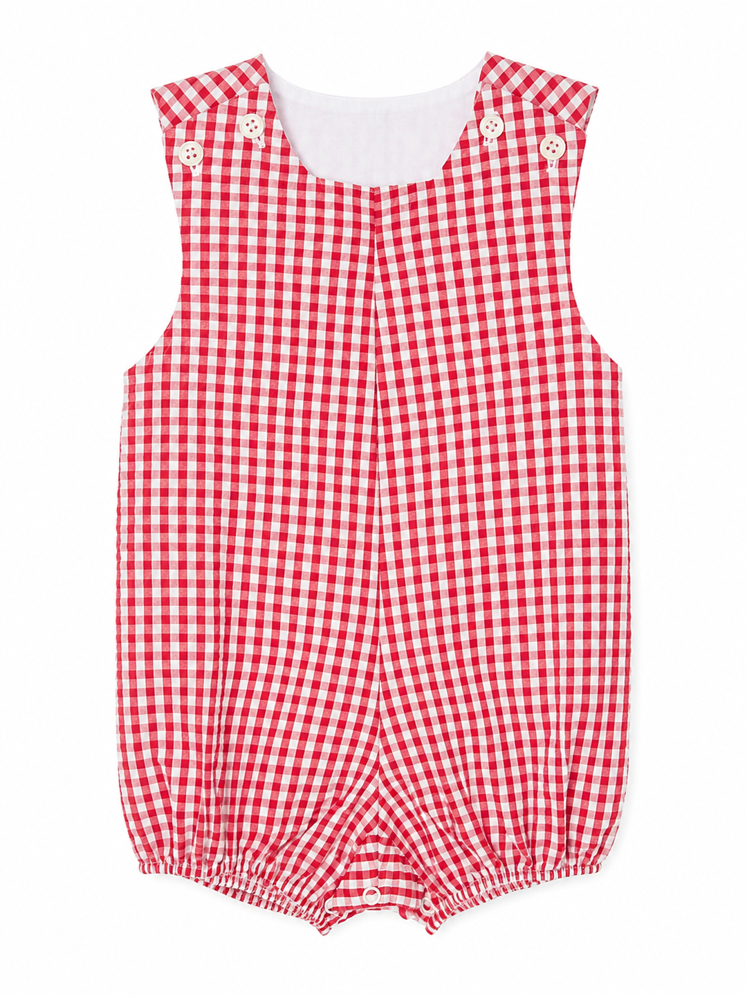 Red Check Seersucker Short Bubble