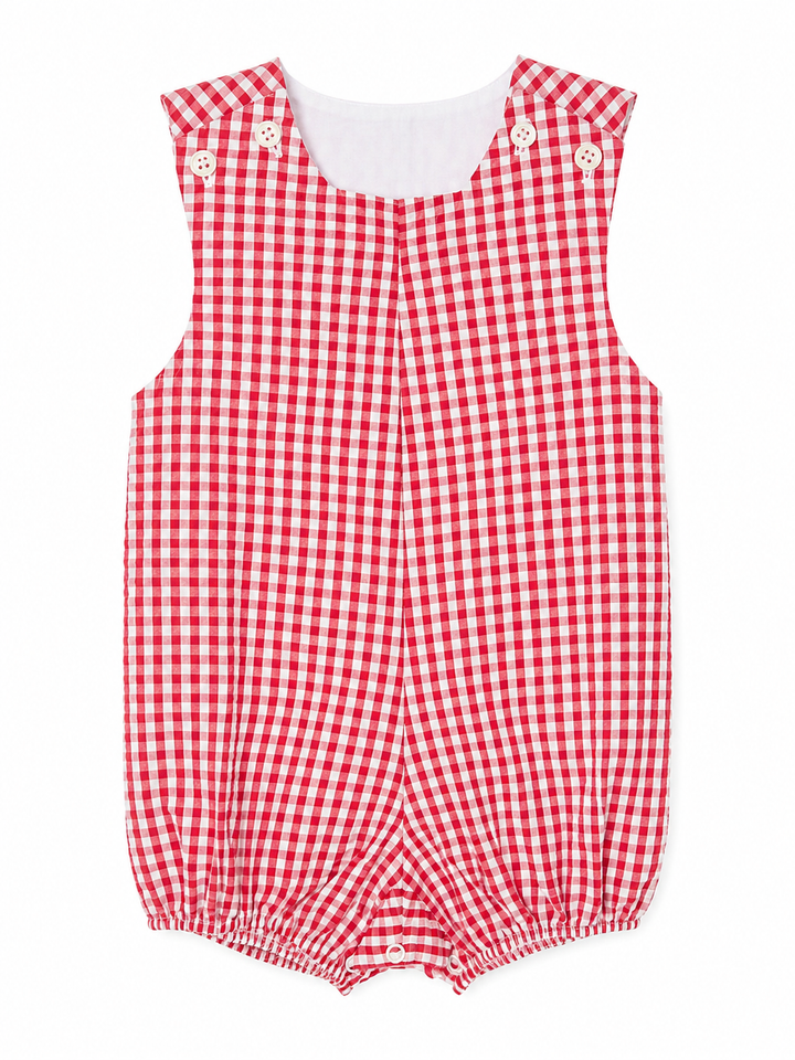 Red Check Seersucker Short Bubble