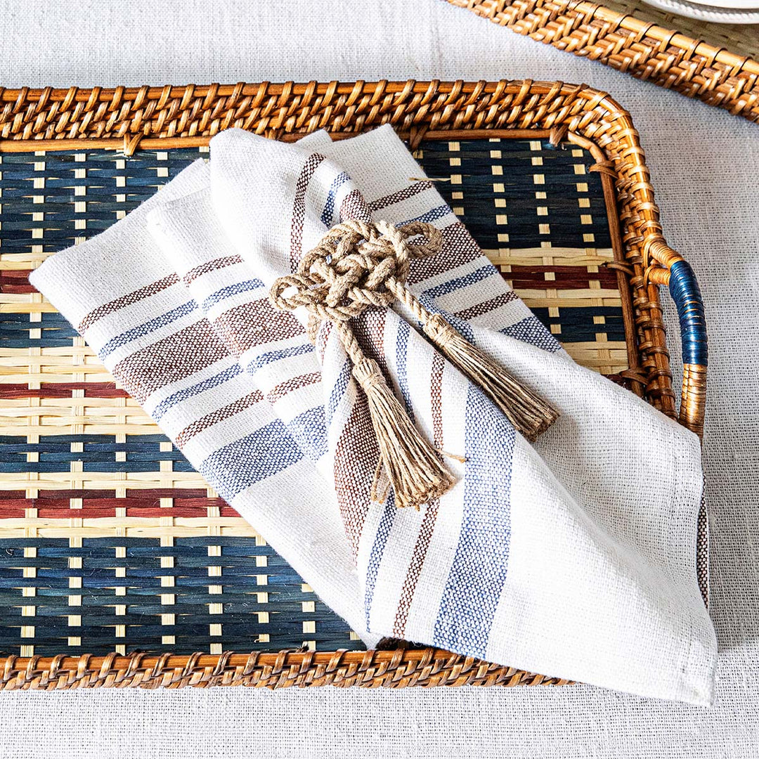Danish Stripe Napkin Set/4 - Taupe