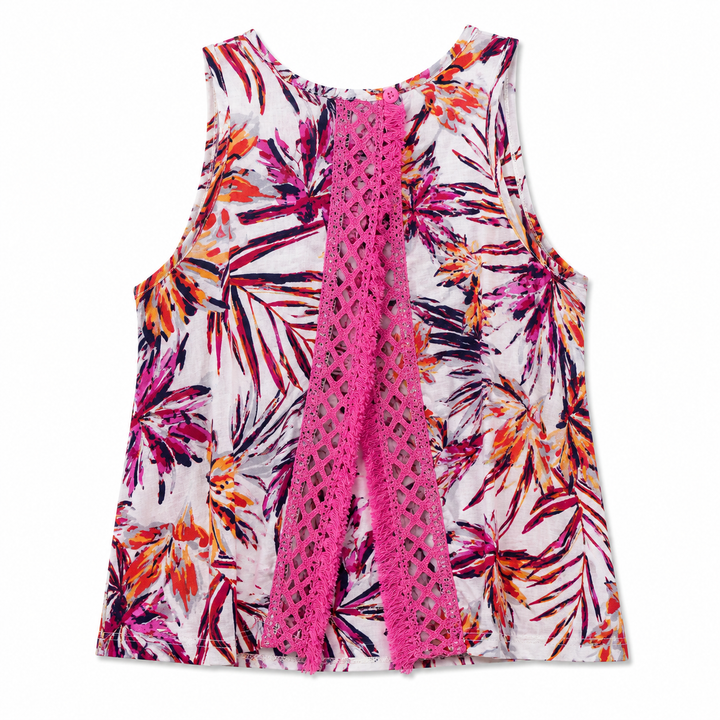Hot Pink Hibiscus Floral Top
