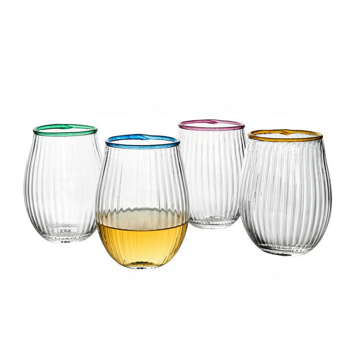 Nell Stemless Wine Glass - Chambray