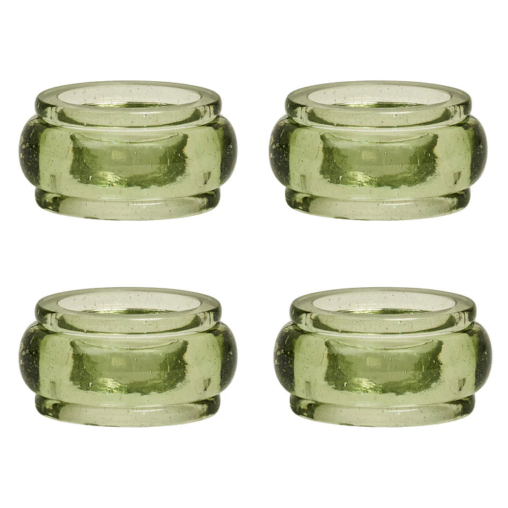 Provence Napkin Ring Set/4 - Basil
