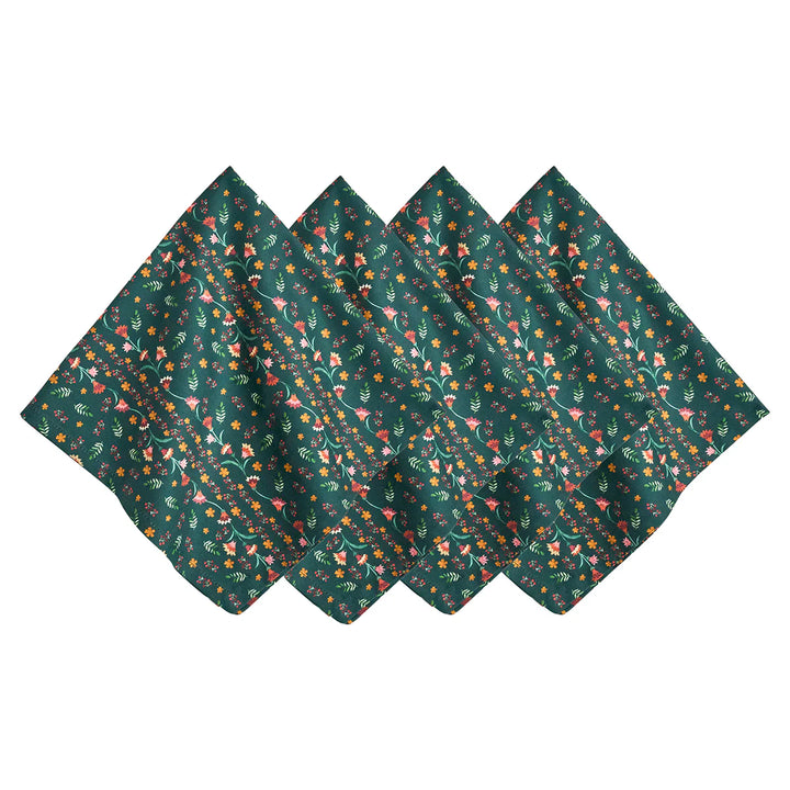Klara Floral Napkin Set/4 - Evergreen