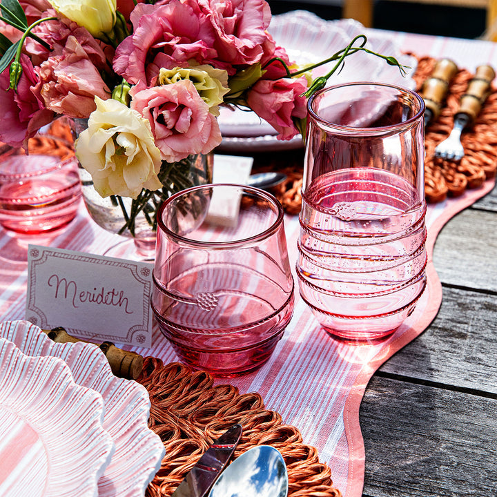 Amalia Acrylic Small Tumbler Set/4 - Coral