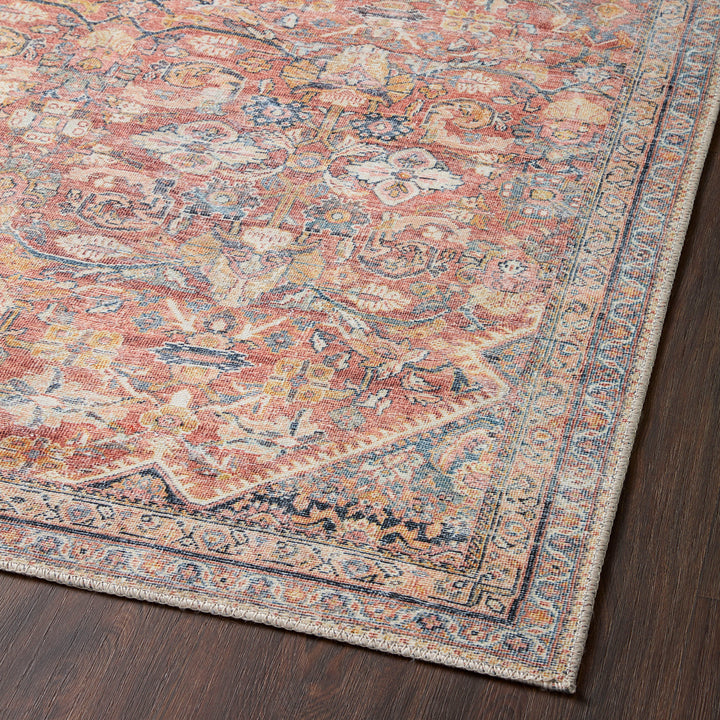 Adrian Rust/Denim Area Rug