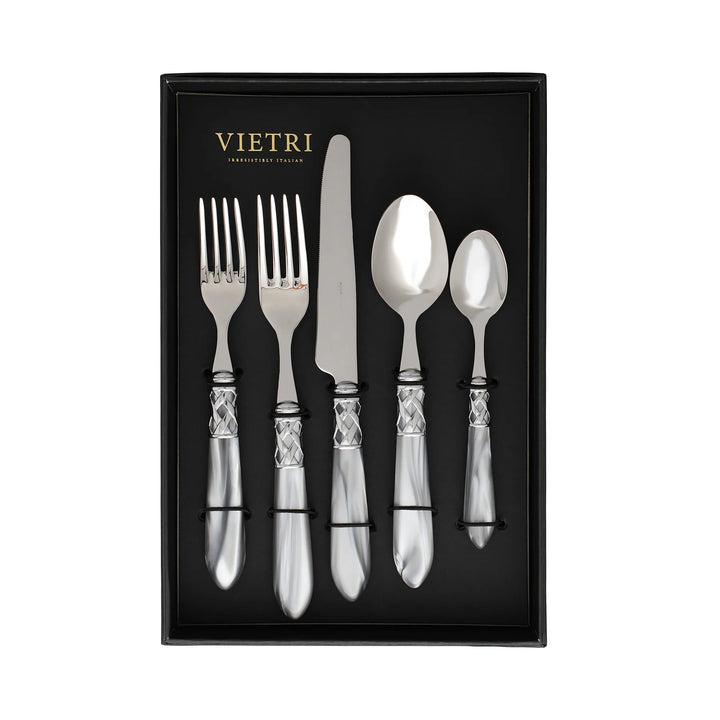 Aladdin Light Gray Five-Piece Place Setting