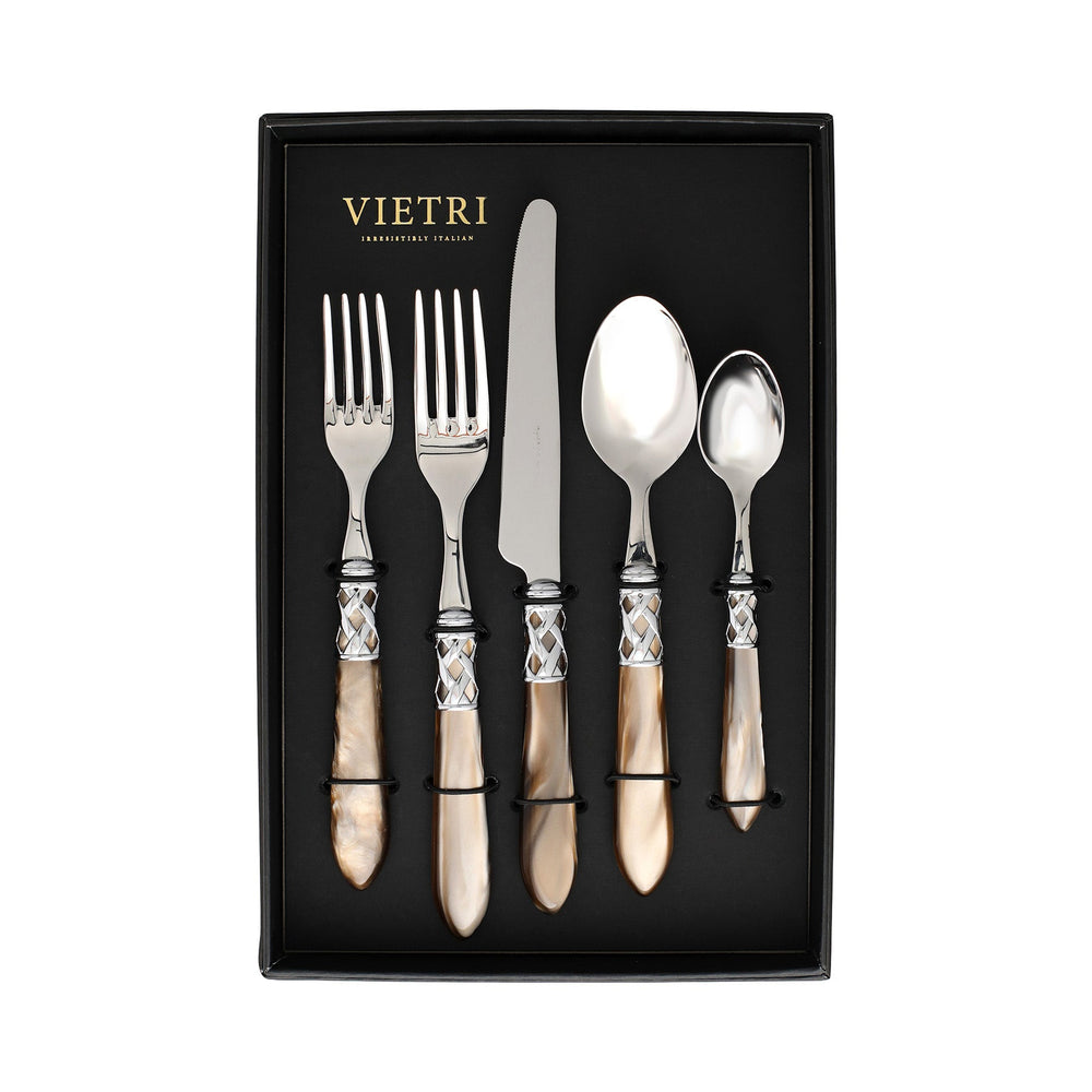 Aladdin Taupe Five-Piece Place Setting