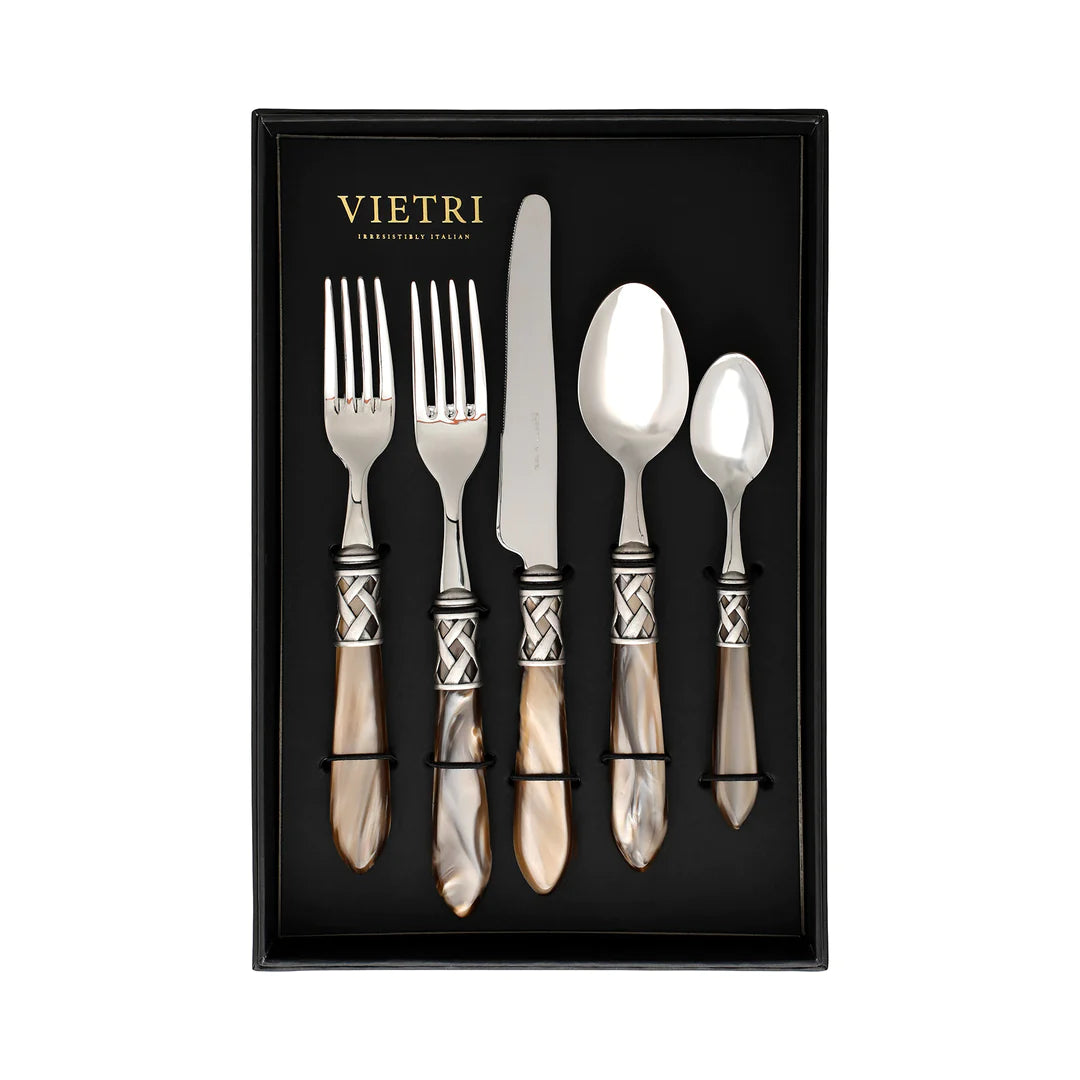 Aladdin Taupe Five-Piece Place Setting