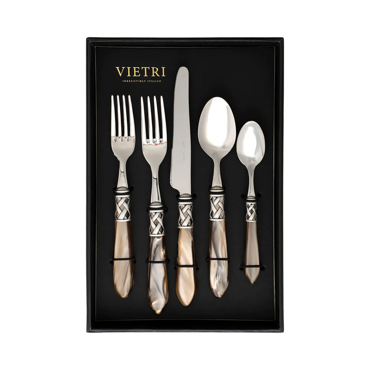 Aladdin Taupe Five-Piece Place Setting