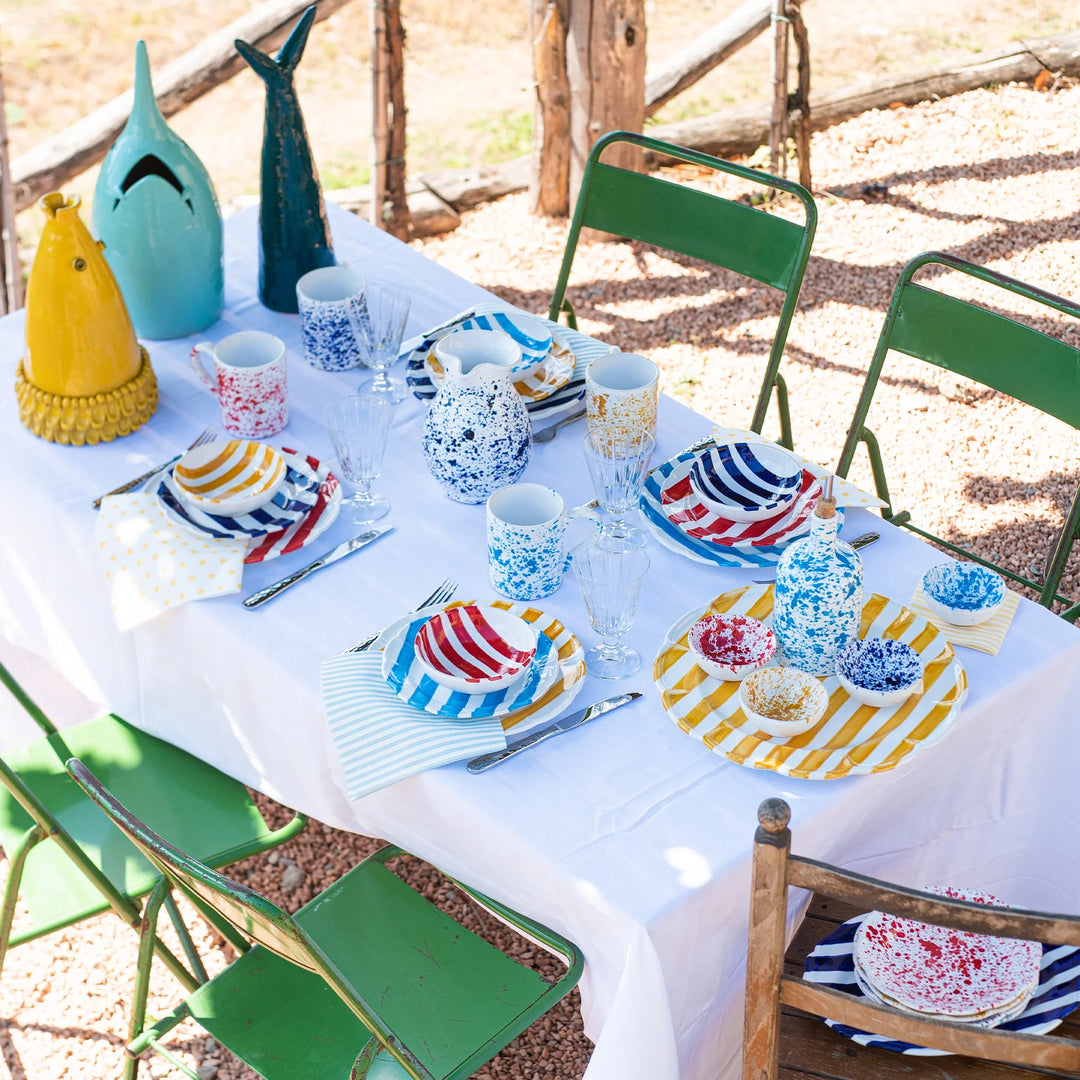 Amalfitana Red Stripe Dinner Plate