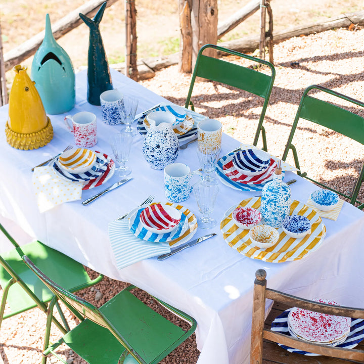 Amalfitana Red Stripe Dinner Plate