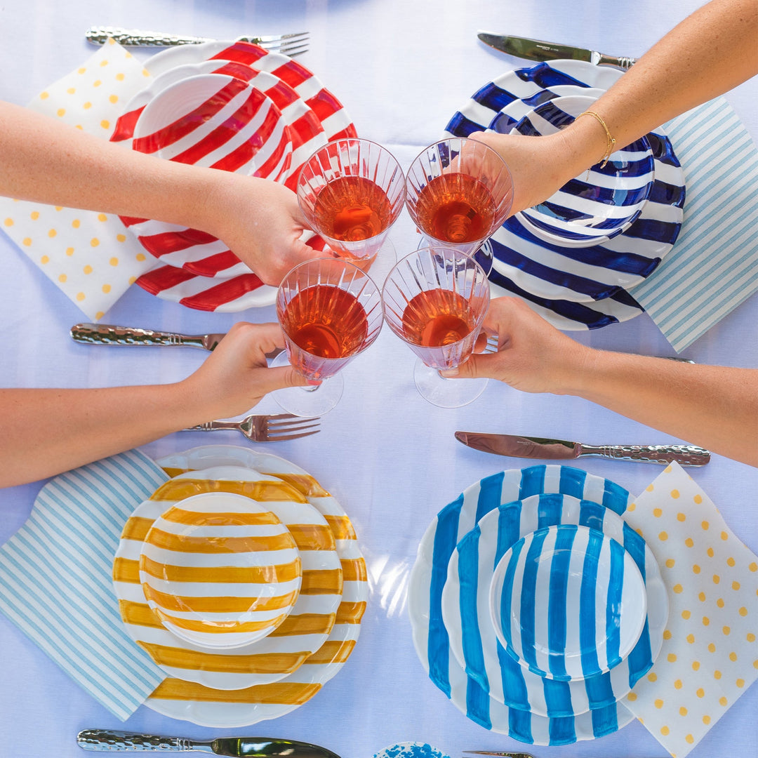 Amalfitana Red Stripe Dinner Plate