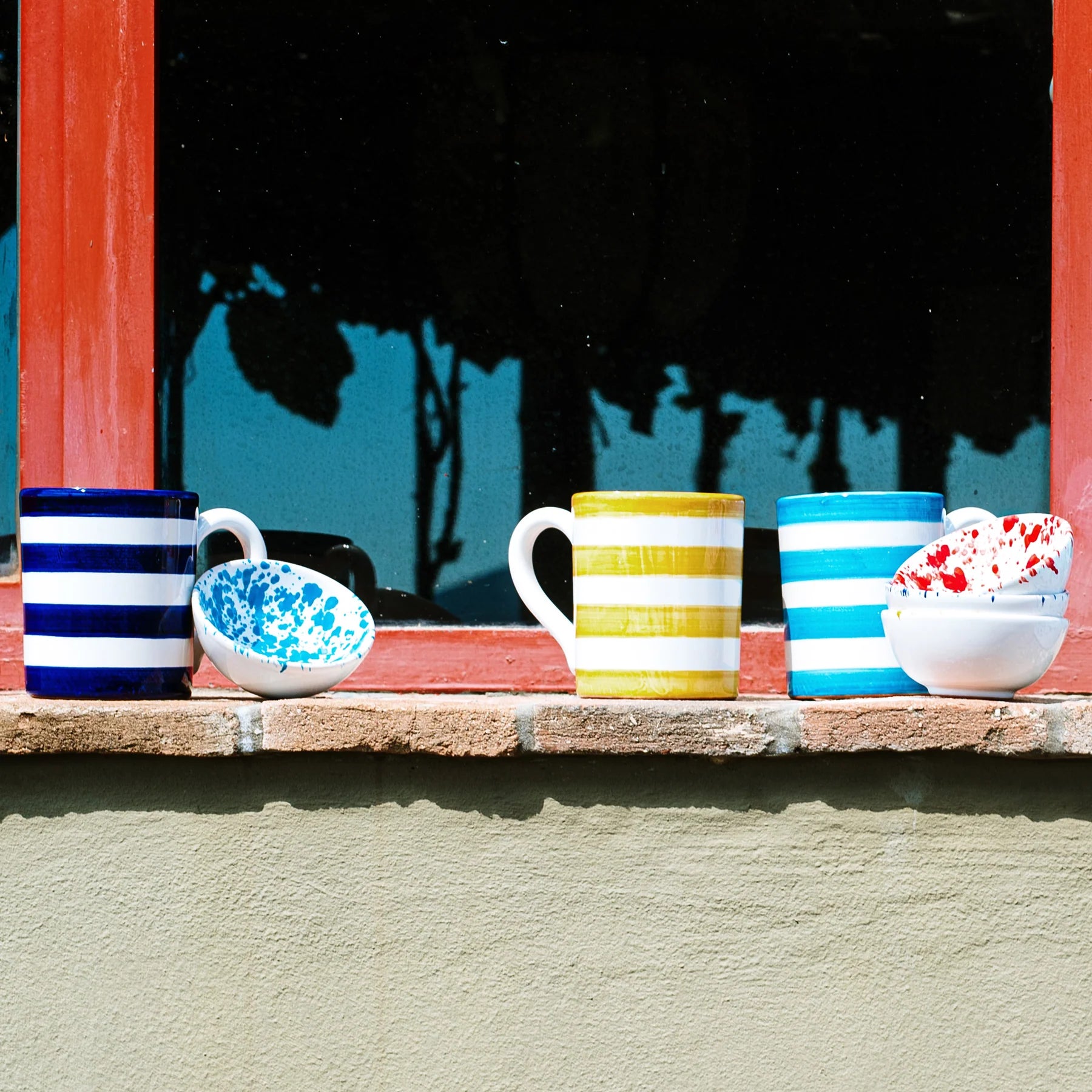 Amalfitana Aqua Stripe Mug