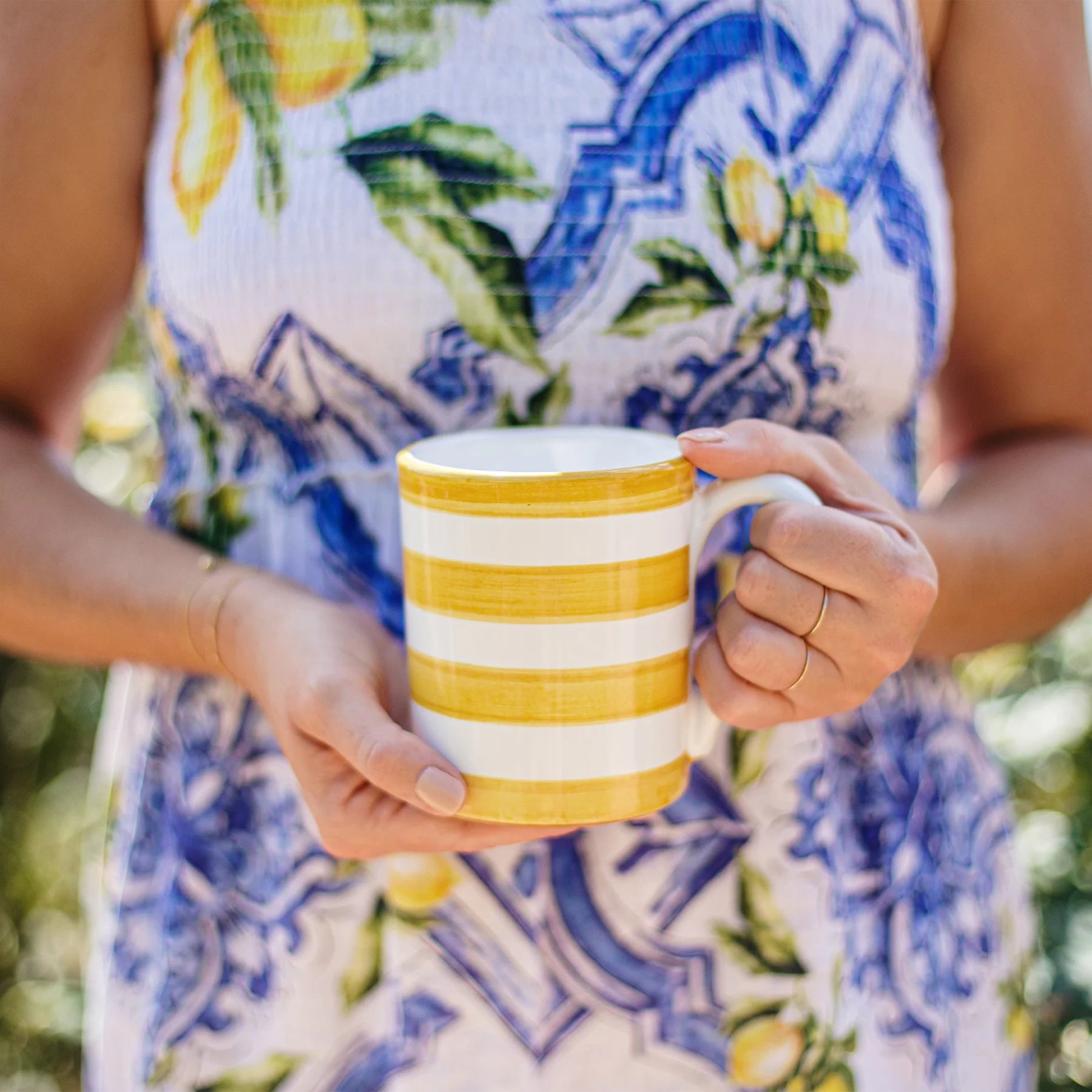 Amalfitana Yellow Stripe Mug