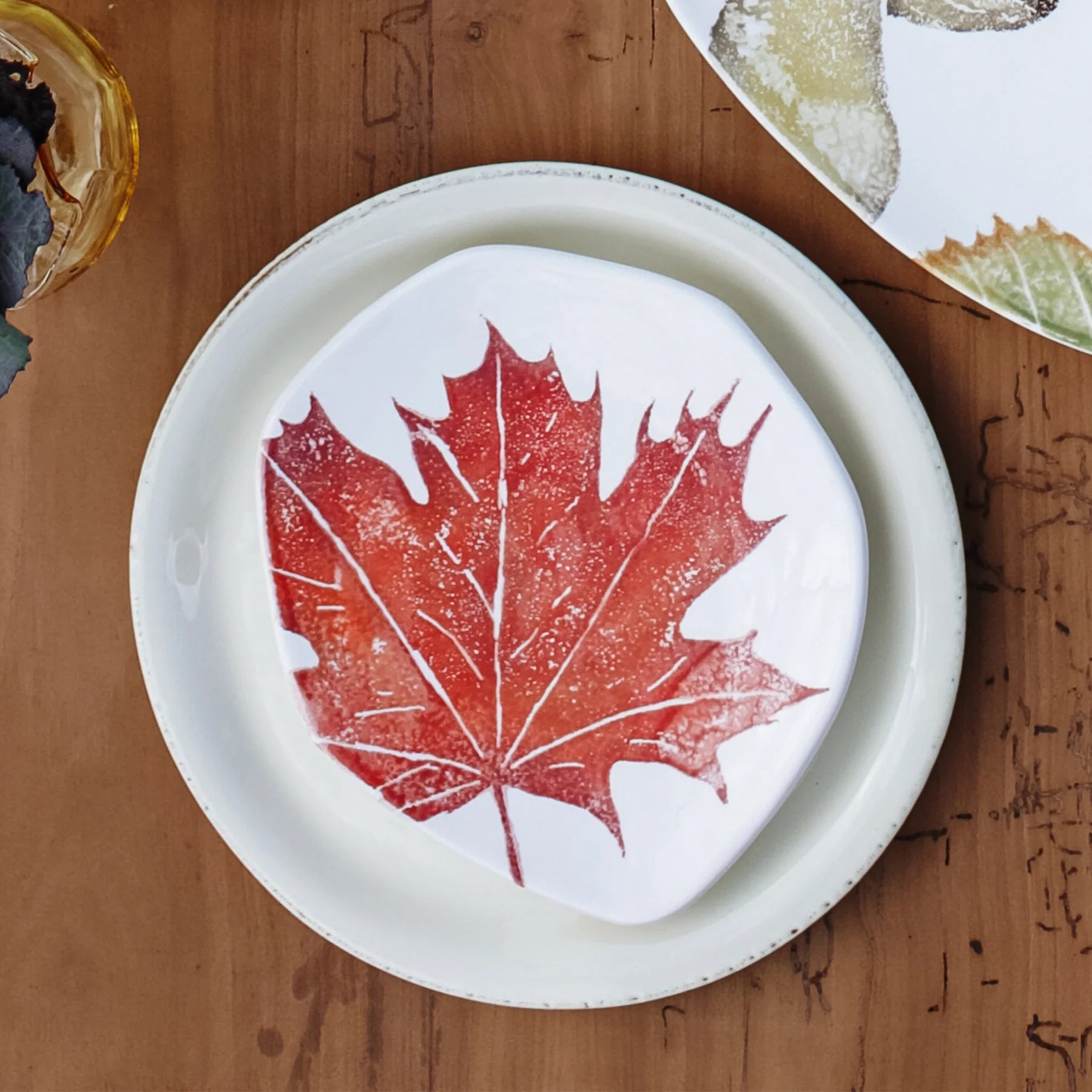 Autunno Maple Leaf Salad Plate
