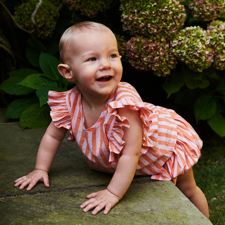 Baby Girls Abigail 2-Piece Set - Orange Pink Stripe