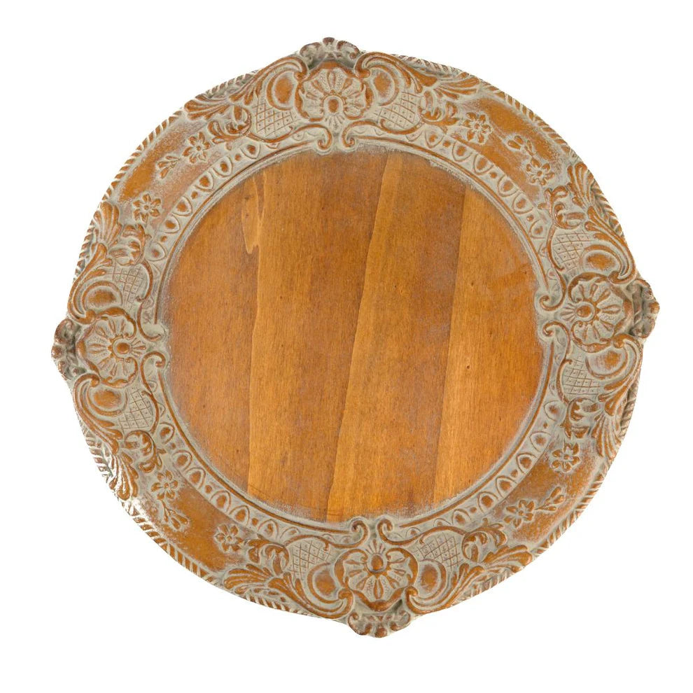 Florentino Antica Corte Charger - Wooden