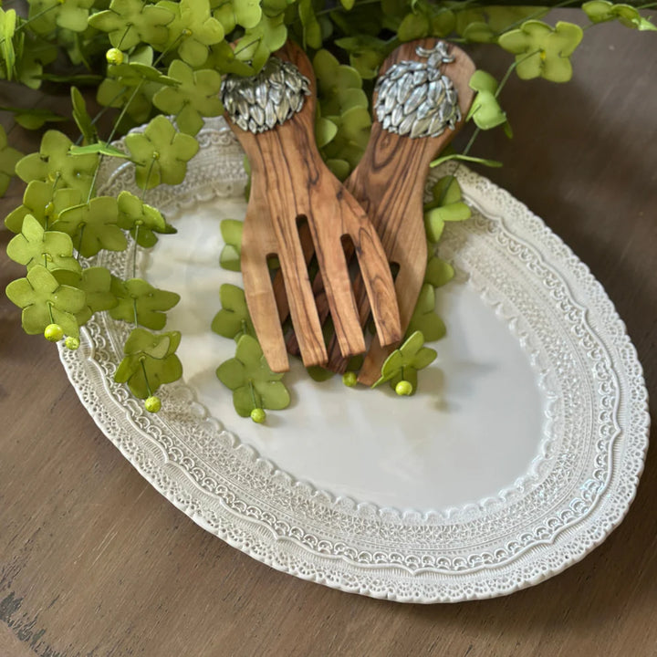 Finezza Cream Medium Oval Tray