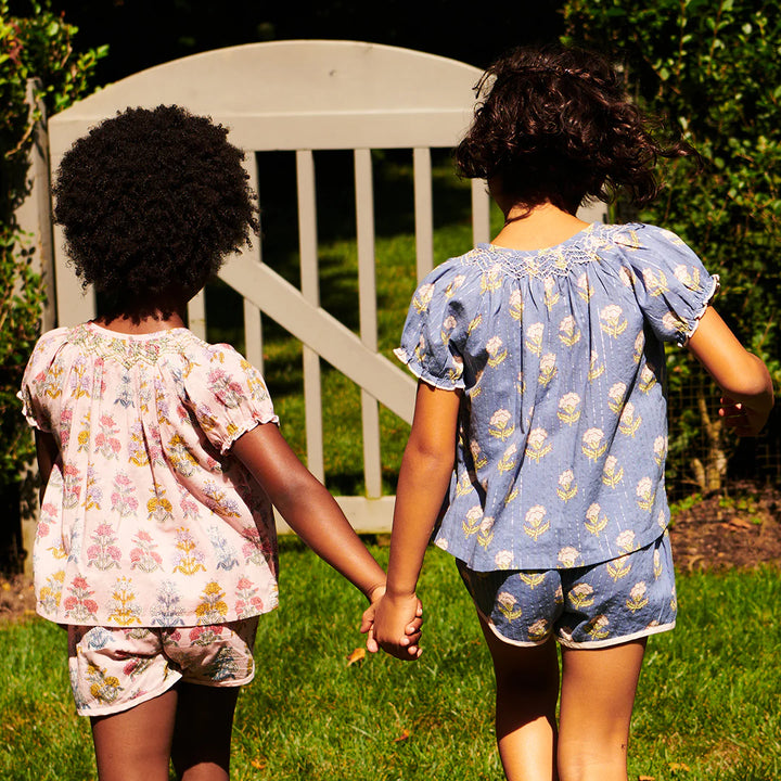 Girls Ava Top - Periwinkle Small Bud