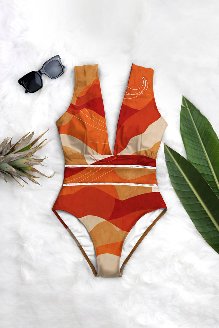Deep plunge One-Piece by Averie