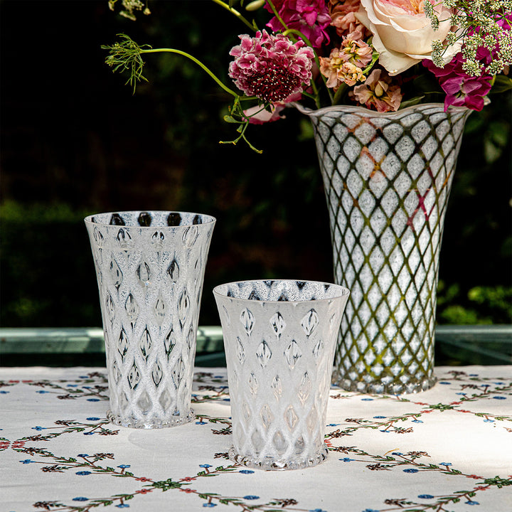 Trellis Large Tumbler - White