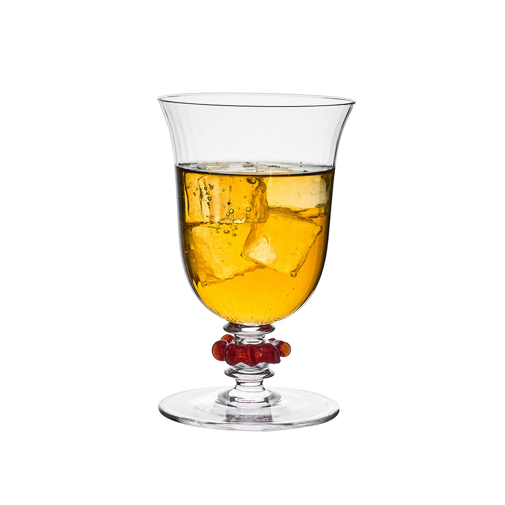 Nell Ruffle Goblet - Ruby