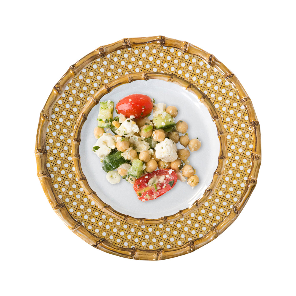 Bamboo Caning Melamine Dessert/Salad Plate