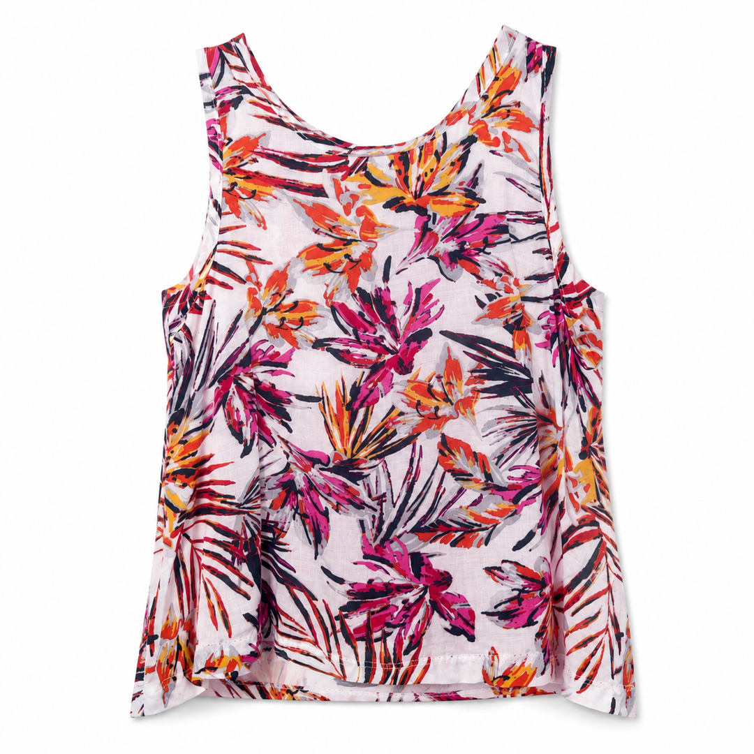 Hot Pink Hibiscus Floral Top