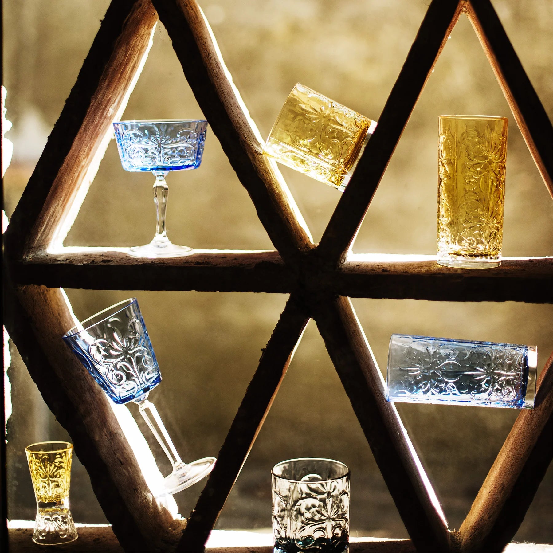 Barocco Cobalt Coupe Champagne Glass