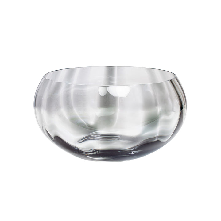 Bolla Glass Gray Pleated Centerpiece