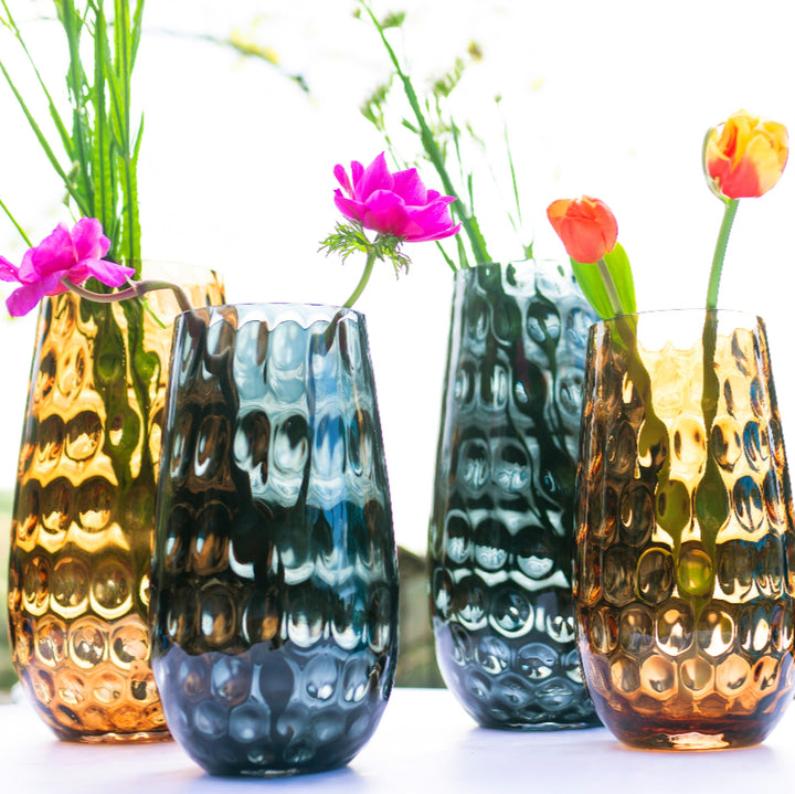 Bolla Glass Tortoise Medium Pebbled Vase