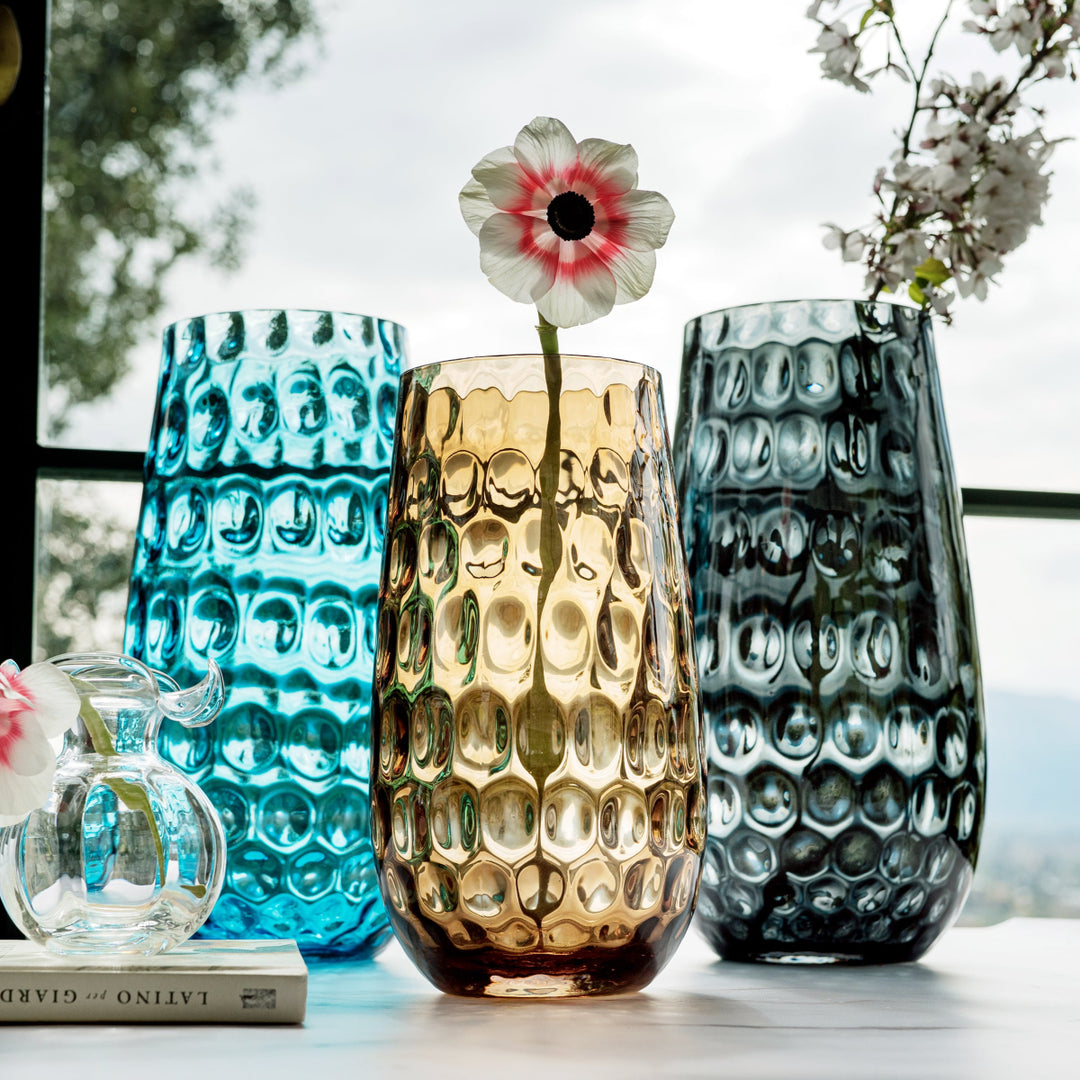 Bolla Glass Tortoise Small Pebbled Vase