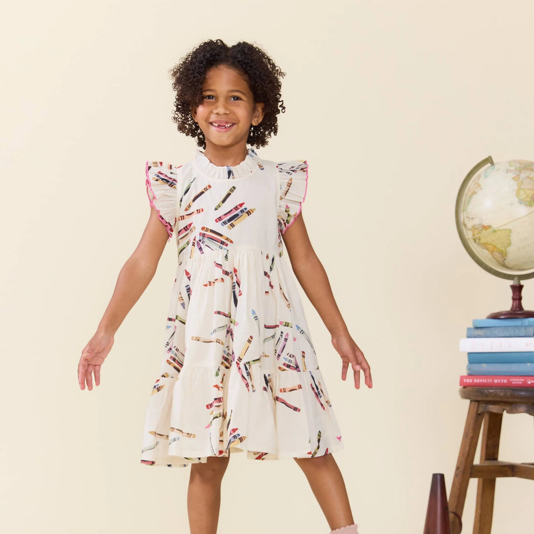 Girls Jennifer Dress - Tossed Crayons