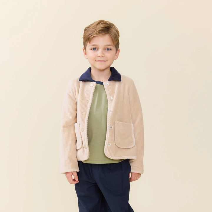 Boys Jace Plush Jacket - Khaki