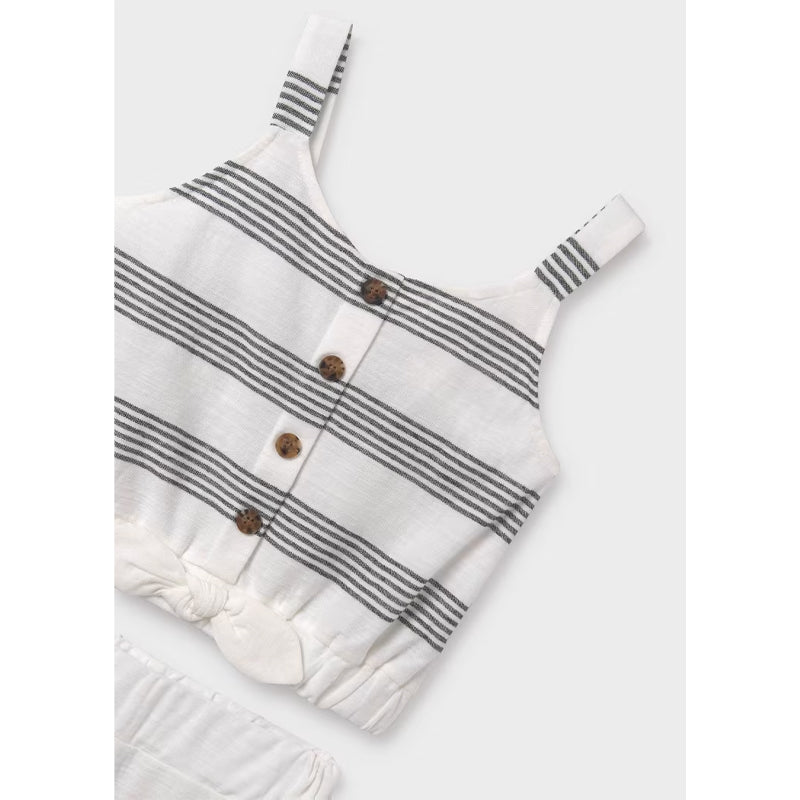 Black & White Striped Pique Set