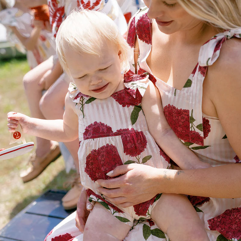 Baby Girls Via Jumper - Pink Stripe Hydrangeas